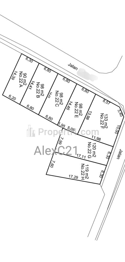 Dijual Tanah Perumahan Strategis untuk Rumah / Kantor di Area Pakubuwono, Grogol Selatan, Kebayoran Lama, Jakarta Selatan