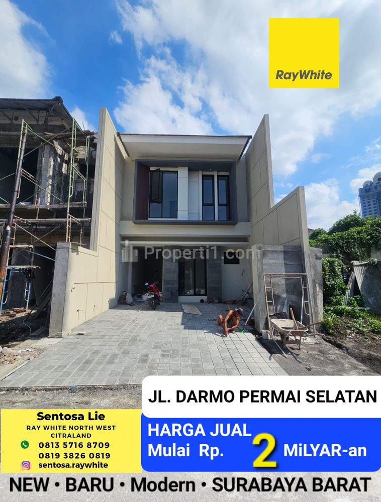 MURAH Rp 2 Milyaran Dijual Rumah Baru Darmo Permai Selatan - New Minimalis Modern 2 Lantai Dekat Pakuwon Mall, Pasar Modern, TOL Satelit, HR Muhamad