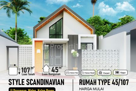 Jual Rumah Modern Skandinavian di Wates Kulon Progo Yogyakarta Dekat Jalan Nasional