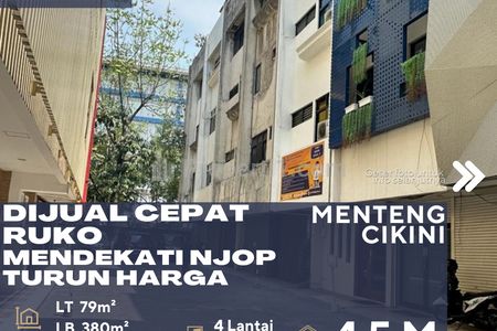 Dijual Ruko Dalam Kompleks Komersil Harga Mendekati NJOP di Cikini Jakarta Pusat