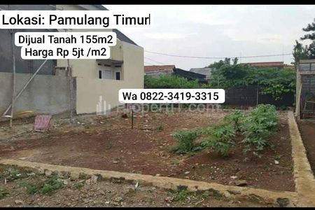 Dijual Tanah Siap Bangun di Pamulang Timur, Tangerang Selatan