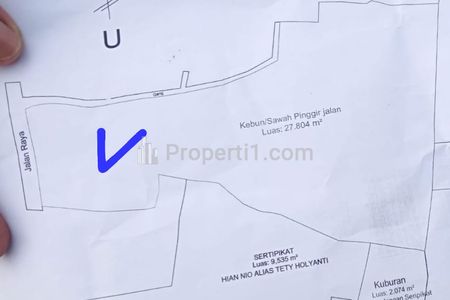 Jual Tanah SHM 2.7 Hektar Jalan Raya di Zona Industri Cikarang Kota, Bekasi, Jawa Barat