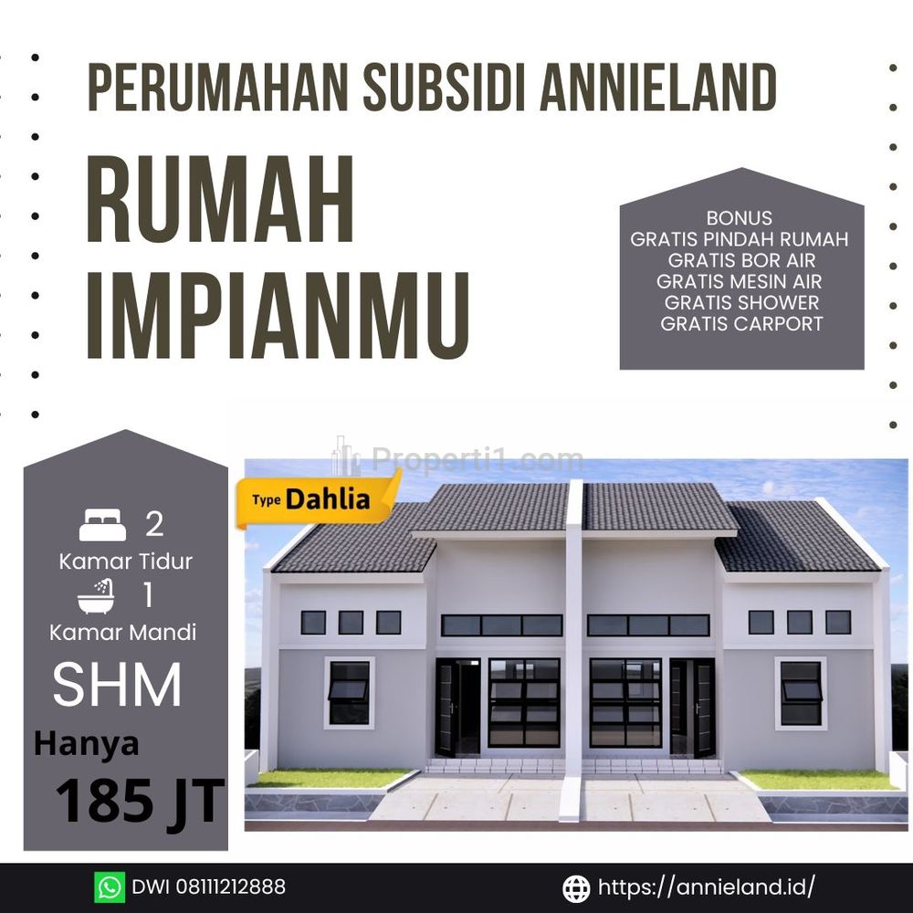 Dijual Rumah Subsidi Lokasi Strategis Banyak Gratisnya di Perumahan Annieland Tangerang