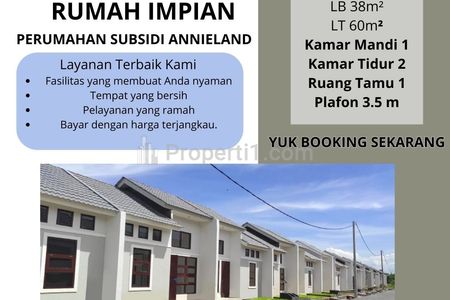 Dijual Rumah Subsidi Siap Huni Banyak Gratisnya di Annieland Tangerang