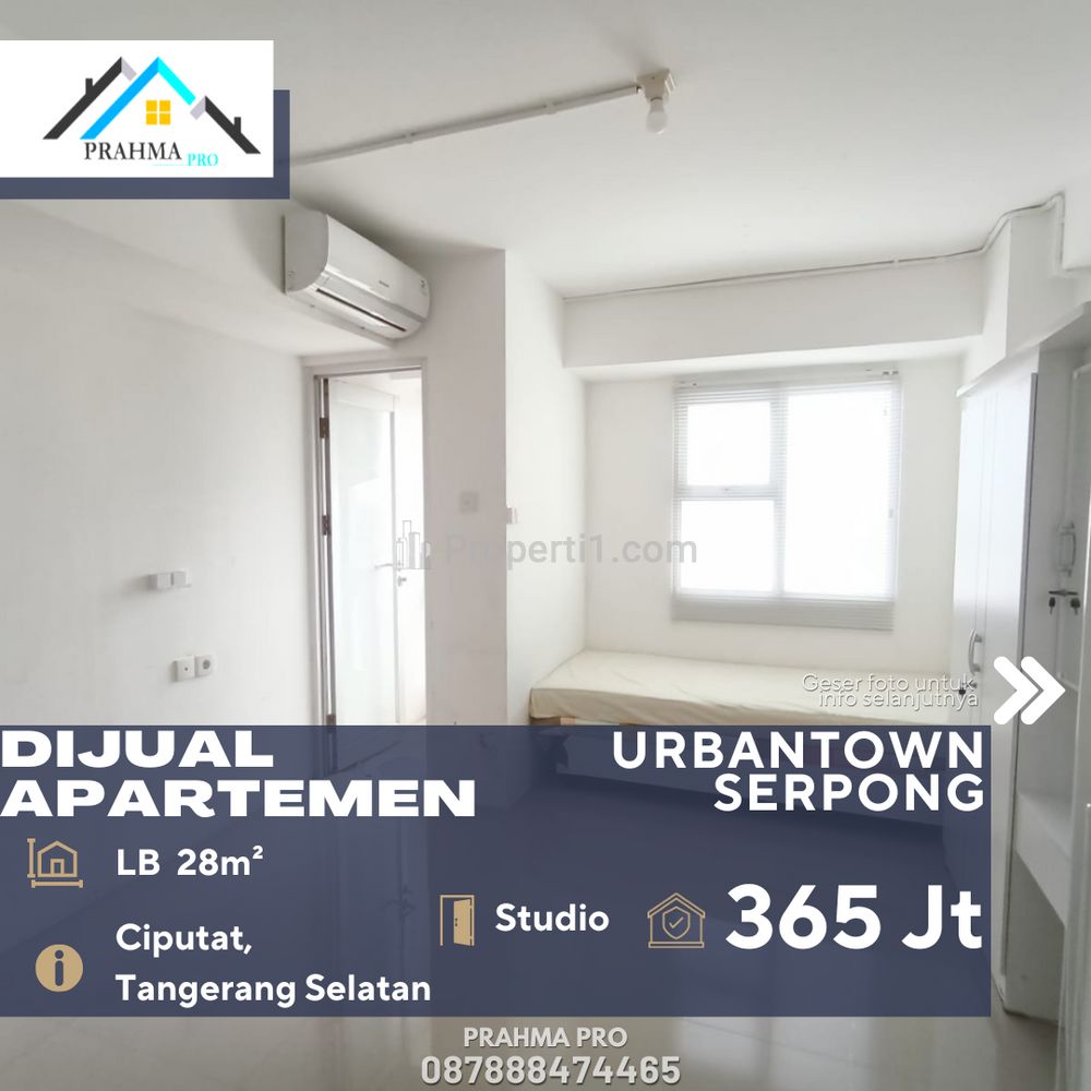 Dijual Apartemen Urbantown Serpong Studio Type Full Furnish di Ciputat Tangerang Selatan