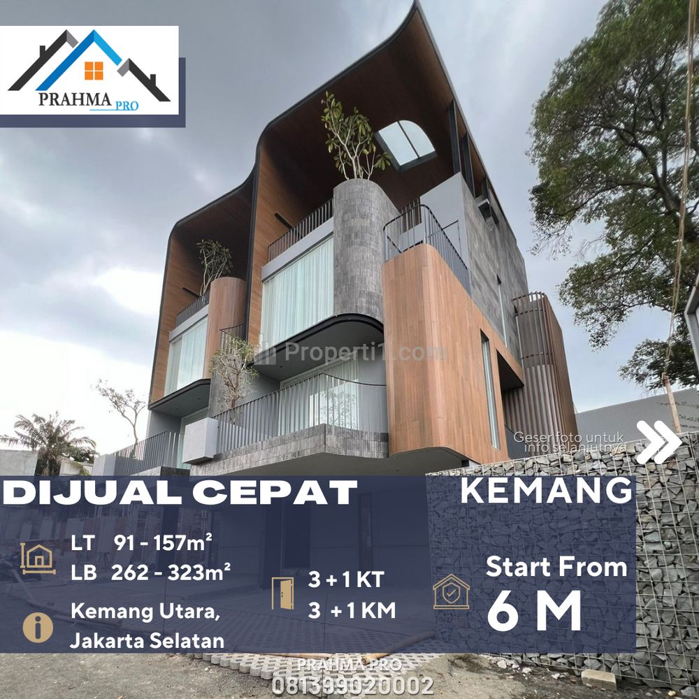 Dijual Rumah Townhouse Baru Unit Terbatas di Daerah Kemang Jakarta Selatan