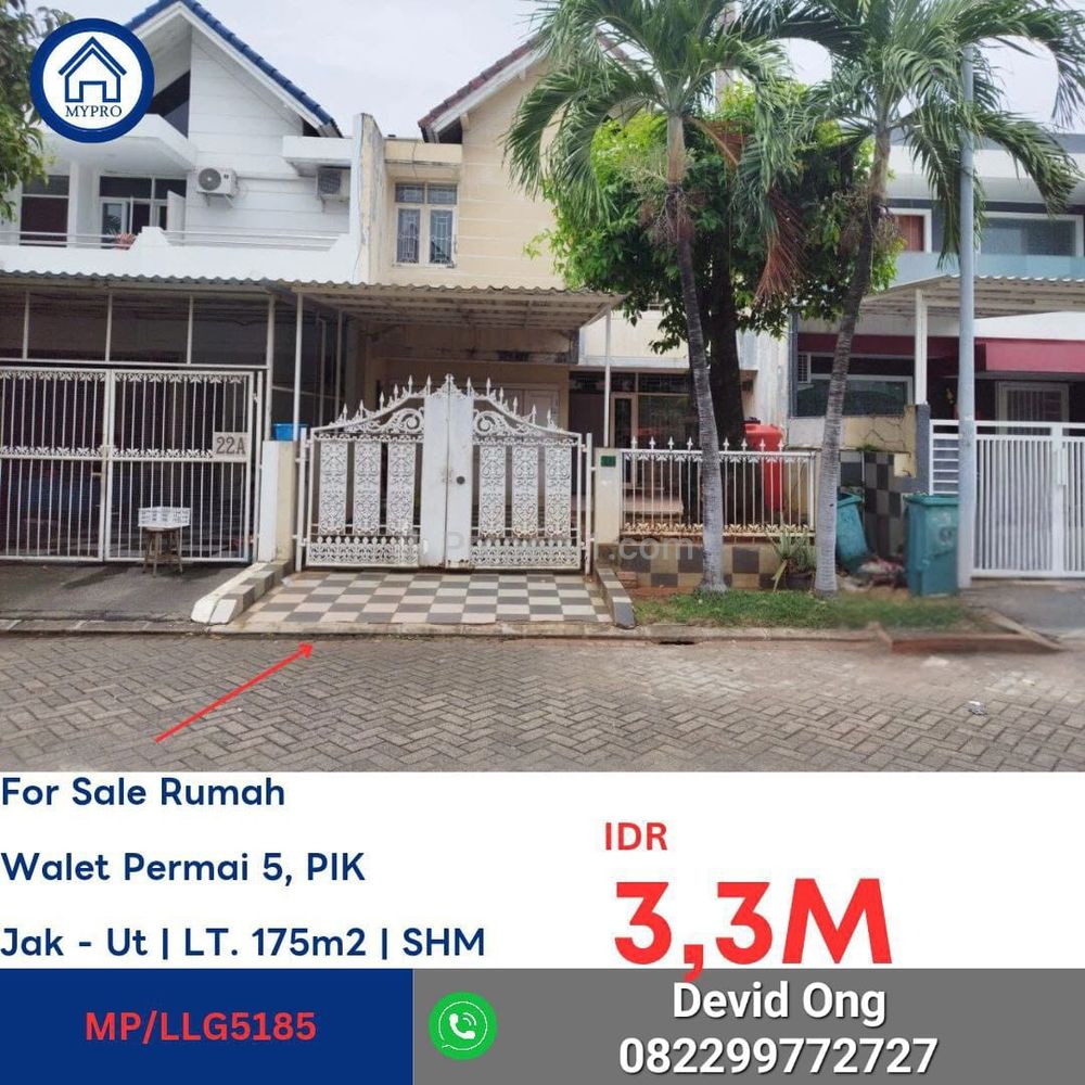 Dijual Rumah MURAH Walet Permai di Pantai Indah Kapuk -  PIK, Jakarta Utara