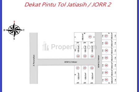 Jual Tanah Luas 100m2 Harga 400 Jutaan di Jatisari Jatiasih Bekasi