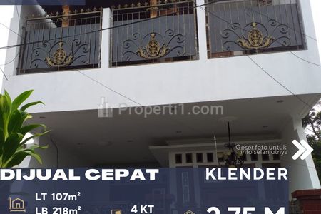 Dijual Rumah Lama Bagus 2 Lantai di Daerah Klender Jakarta Timur