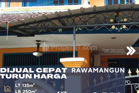 Dijual Rumah Lama Bagus 2 Lantai Turun Harga di Rawamangun Jakarta Timur