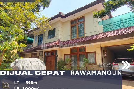 Dijual Rumah Bisa untuk Kantor dan Usaha Area Komersil Pinggir Jalan Raya di Daerah Rawamangun, Jakarta Timur