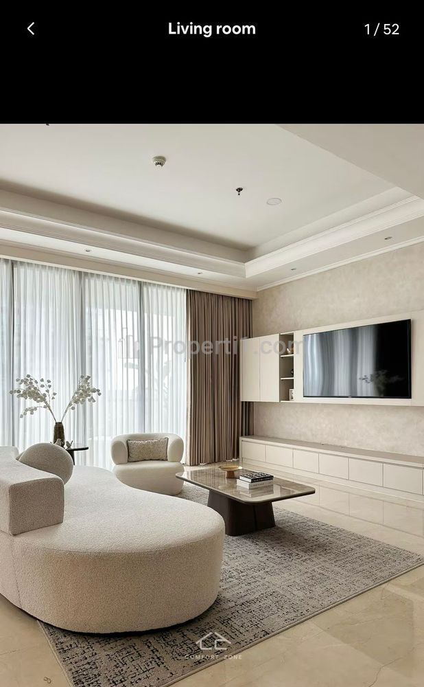 Disewakan Apartemen District 8 SCBD Sudirman 3 BR 57 Floor Good Furnished Ready To Move In