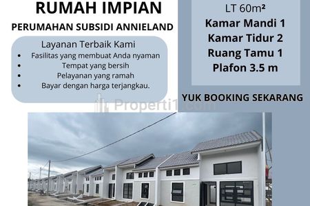 Dijual Rumah Subsidi Siap Huni Banyak Bonusnya di Tangerang