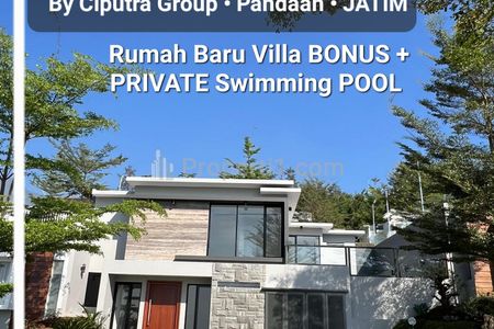 Dijual Villa The Taman Dayu - Belmond Resort - Pandaan Pasuruan Jatim, Bonus Kolam Renang / Private Pool Strategis Dekat Akses Tol