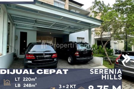 Dijual Rumah Dalam Cluster Lingkungan Hijau dan Asri di Ciputat Timur Tangerang Selatan