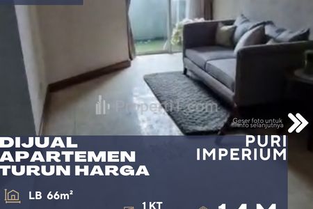 Dijual Apartemen Puri Imperium 1BR Turun Harga di Kuningan Jakarta Selatan