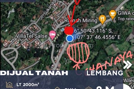 Dijual Tanah Cocok untuk Usaha Lokasi Strategis di Lembang Bandung