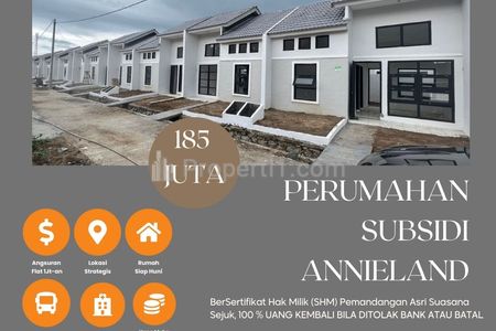 Dijual Rumah Subsidi Lokasi Strategis Banyak Gratisnya di Perumahan Annieland Tangerang