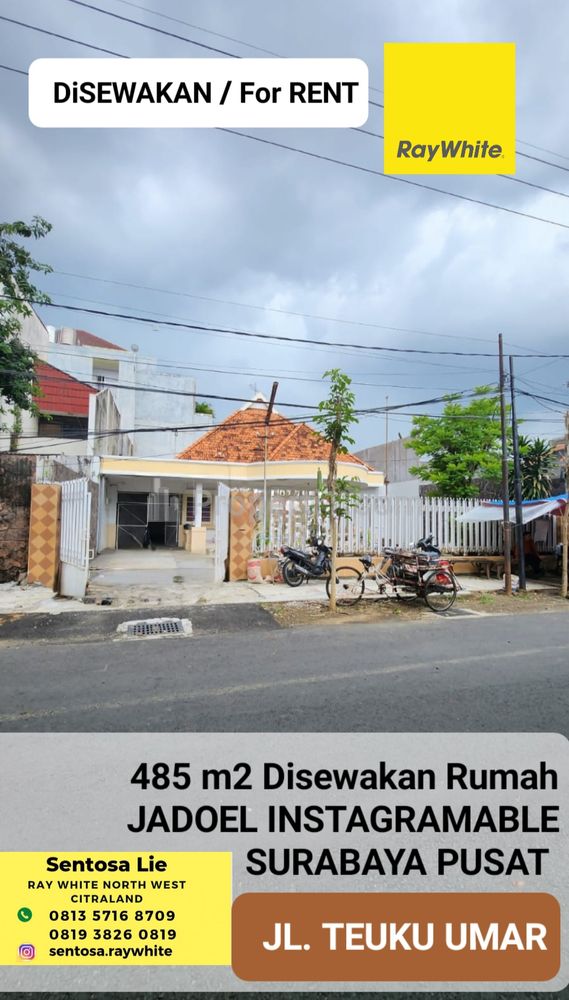 Disewakan Rumah 485 m2 di Surabaya Pusat Jalan Teuku Umar Area Jalan Kartini, Diponegoro - Jadoel Instagramable Cocok Buat Segala Usaha