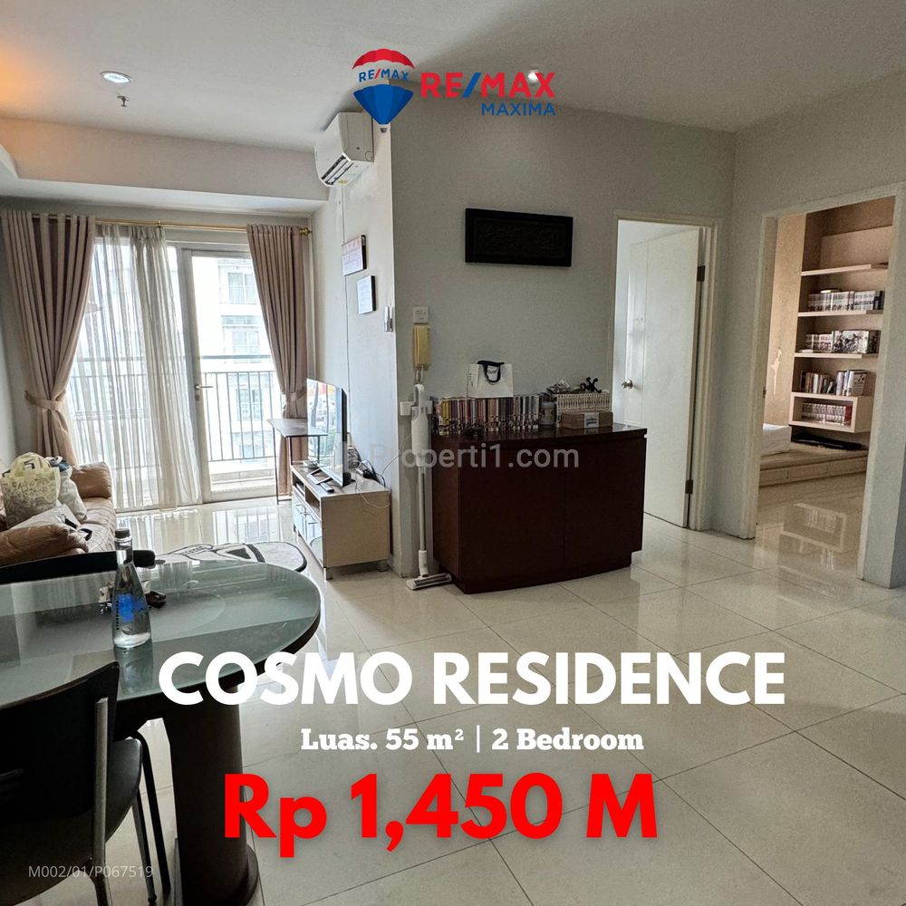 Dijual Unit 2 Bedroom Apartemen Cosmo Residence Full Furnished Siap Huni