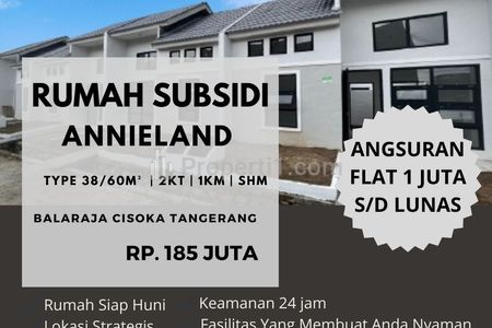 Dijual Rumah Subsidi Minimalis Banyak Bonus di Tangerang