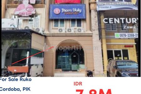 Dijual Ruko Murah Cordoba Pantai Indah Kapuk PIK, Jakarta Utara