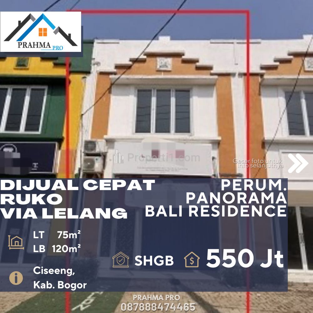 Dijual Cepat Ruko Via Lelang di Daerah Ciseeng Bogor