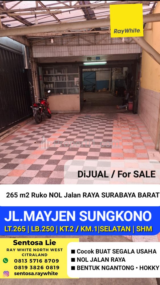  Dijual Ruko Jl. Mayjen Sungkono, Dukuh Pakis, Surabaya Jawa Timur Strategis Nol Jalan Raya Komersial Area