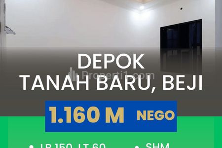 Jual Rumah di Depok Beji, 3 Lantai Mewah Cakep Dekat ke Tol Kukusan