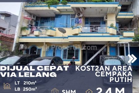 Jual Cepat Rumah Kost Kosan Via Lelang di Cempaka Putih Jakarta Pusat
