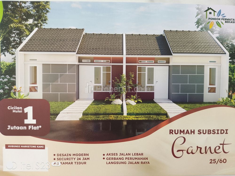 Dijual Rumah Subsidi Type Garnet di Bekasi