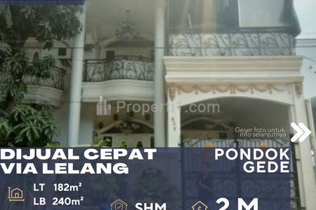 Dijual Cepat Rumah Via Lelang di Dearah Pondok Gede Bekasi