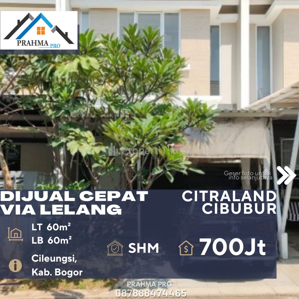 Dijual Cepat Rumah Via Lelang di Daerah Cileungsi Bogor