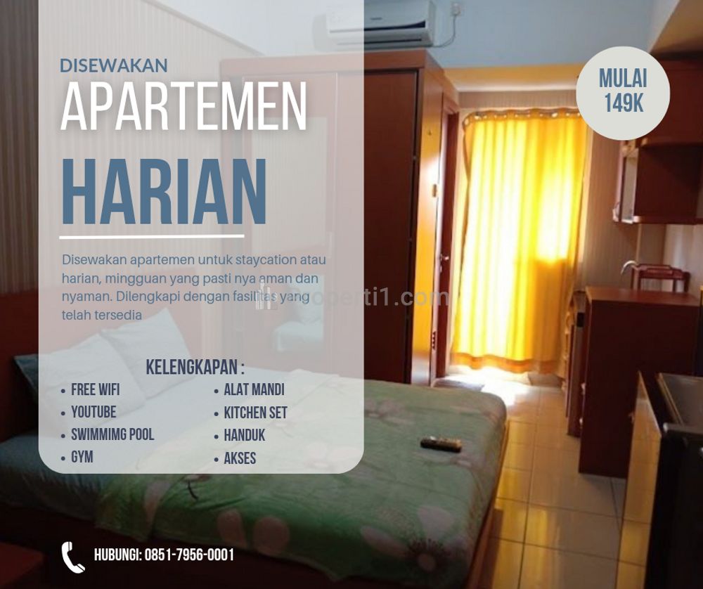Disewakan Apartemen Harian di Green Lake View Ciputat - Studio Furnished