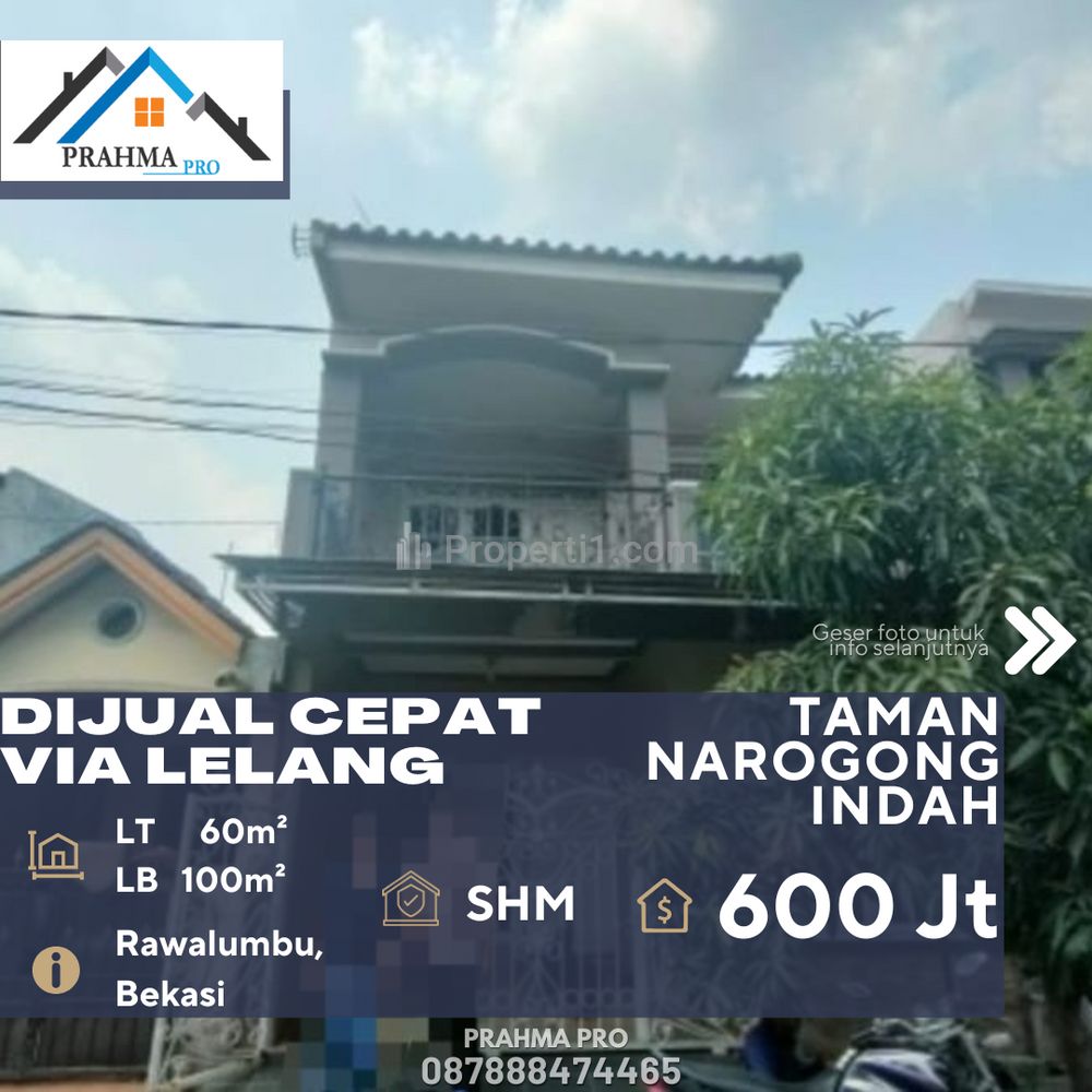 Dijual Cepat Rumah Via Lelang di Daerah Rawalumbu Bekasi