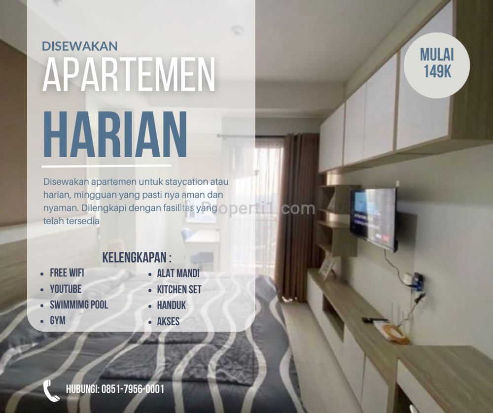 Disewakan Apartemen Harian Springwood Residence - Studio Furnished
