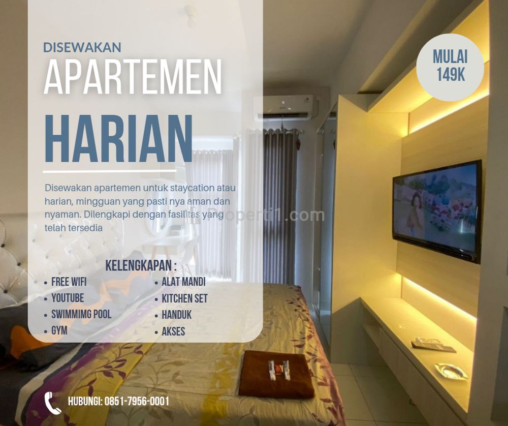 Disewakan Apartemen Harian Amazana Serpong Residences Jelupang - Studio Furnished