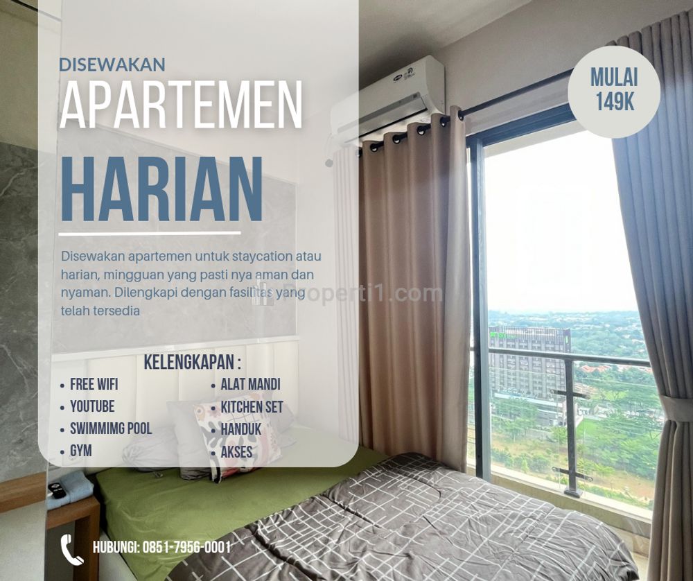 Disewakan Apartemen Harian di Sky House BSD - Studio Furnished