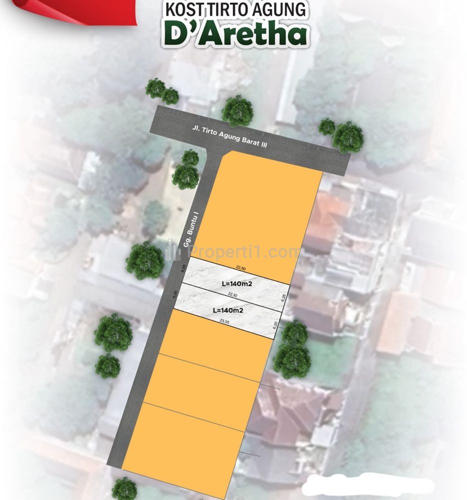 Dijual Tanah di Tirto Agung Semarang, Lingkungan Nyaman untuk Tempat Tinggal Cocok Bangun Kost-kostan (PROMO)