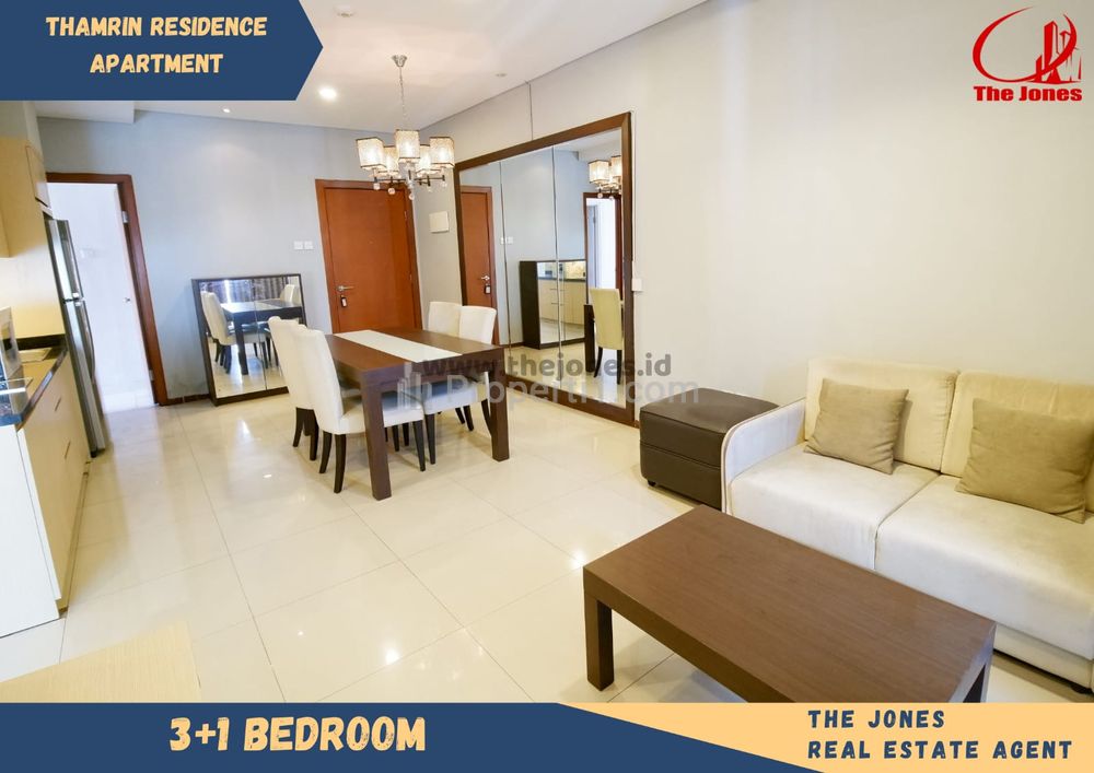 Apartemen Thamrin Residence Disewakan - 3 Kamar Full Furnished