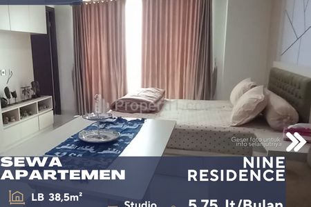 Sewa Apartemen Nine Residence Type Studio Full Furnished di Mampang Jakarta Selatan