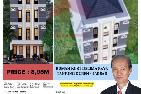 Dijual Rumah Kost Delima Raya, Tanjung Duren - Jakarta Barat