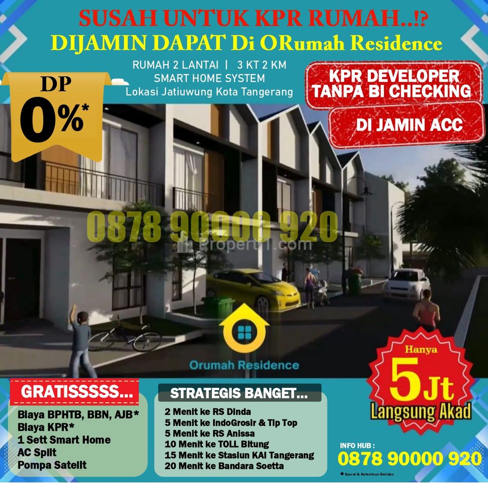 Jual Rumah Cluster KPR Developer