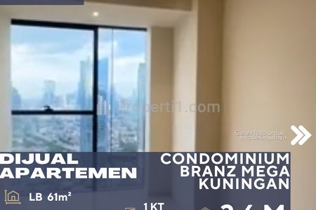 Jual Apartemen Branz Mega Kuningan 1BR Semi Furnish Lokasi di Kuningan CBD Jakarta