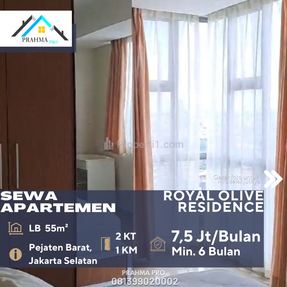 Disewakan Apartemen Royal Olive Residence 2BR Full Furnish di Pejaten Jakarta Selatan