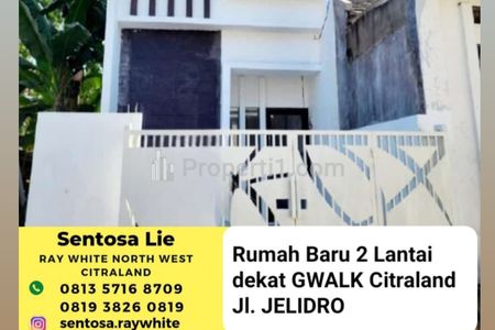 MURAH Rp. 500 Jutaan Dijual Rumah Surabaya Barat Jalan Jelidro Dekat Gwalk Citraland, Pakuwon Mall, Manukan, Lontar, UNESA