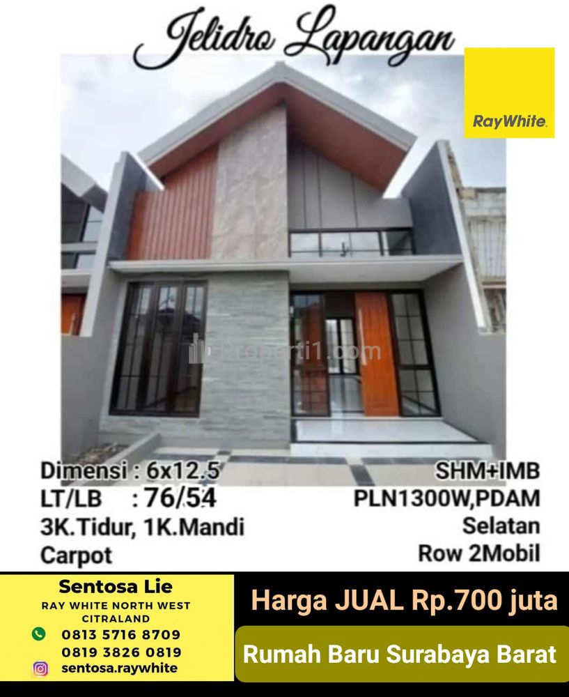 MURAH Rp. 700 Juta Dijual Rumah Surabaya Barat Dekat Gwalk Citraland, Pakuwon Mall, Lontar, UNESA