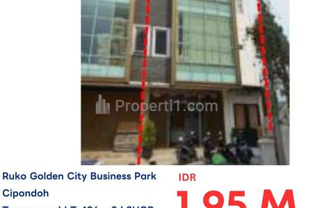 Dijual Ruko Murah di Golden Business Park, Cipondoh, Tangerang, Banten