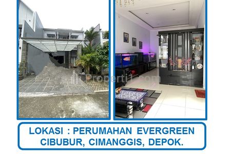 Jual Cepat Rumah 2 Lantai SHM Semi Furnished di Perumahan Evergreen Cibubur, Depok