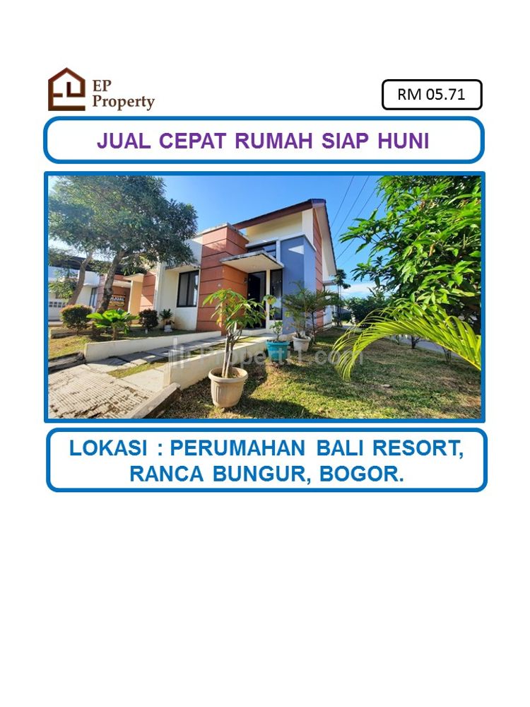 Jual Cepat Rumah SHM di Perumahan Bali Resort Cluster Jimbaran, Ranca Bungur, Bogor